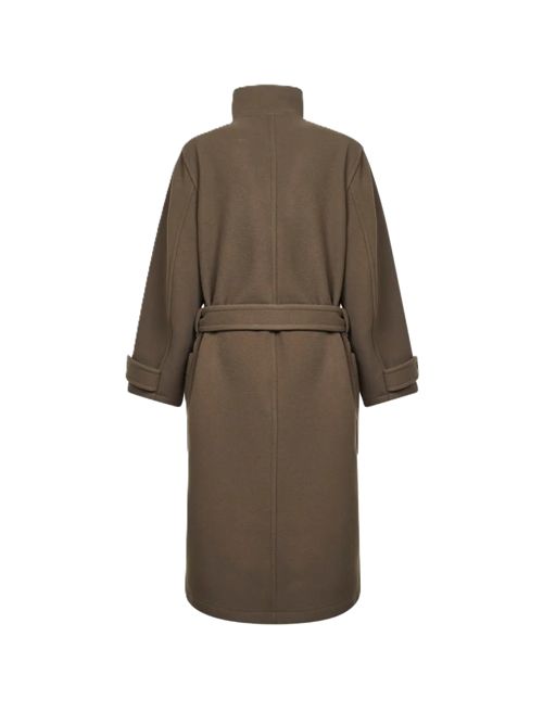 LEMAIRECappotto doppiopetto in lana wrapcoat Lemaire | CO1037LF1116GR610 THYME